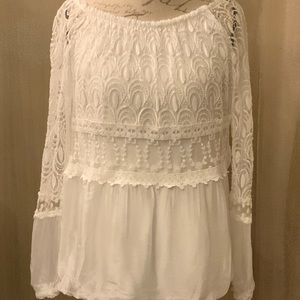 NWOT Lola Blouse - silk and lace, Made in Italy